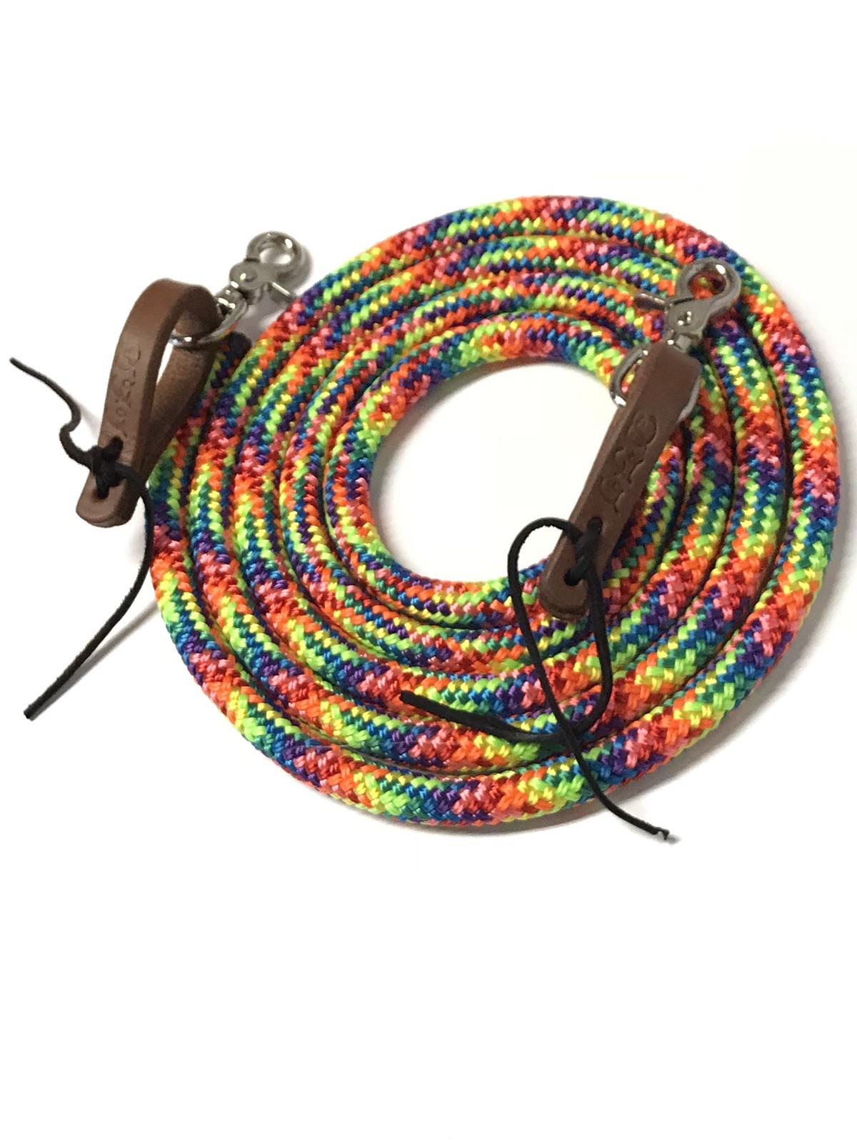 rainbow yacht rope reins water loops rainbow with trigger snaps