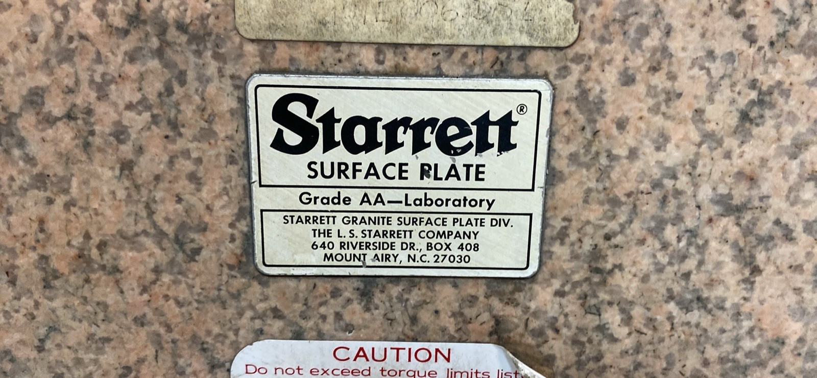 Starrett Pink Granite Surface Plate Grade AA-Laboratory