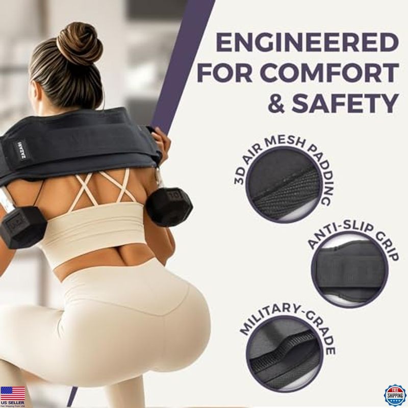 Hip Thrust Belt with Non-Slip Padding – Comfortable Hip Protection, Effective