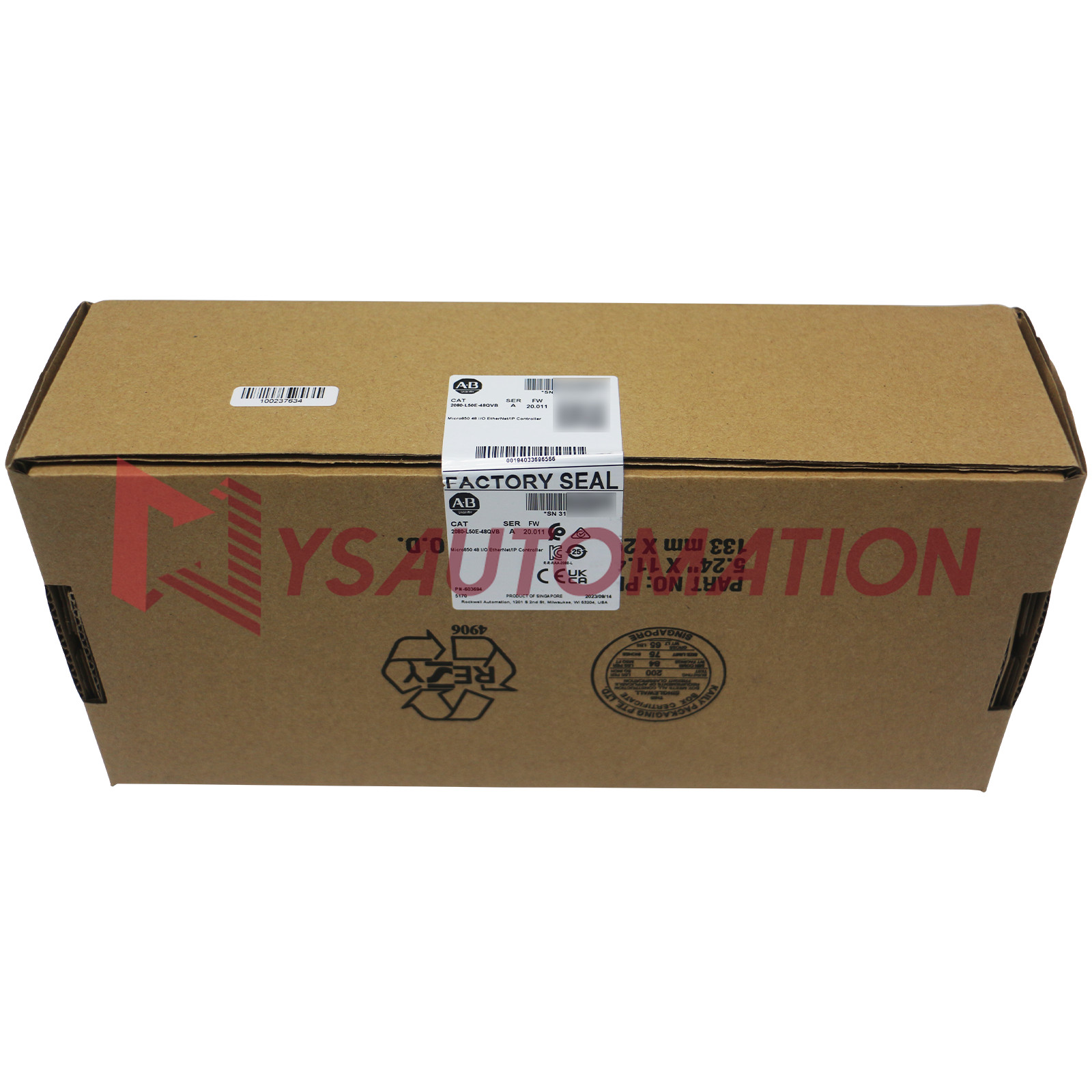 New Allen-Bradley 2080-L50E-48QVB Micro850 48 I/O EtherNet/IP Controller.
