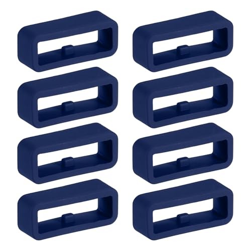 Watch Band Holder Loop, Universal Silicone Watch Replacement 18mm Deep Blue