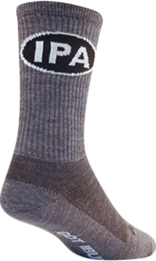 SockGuy Wool Socks Crew Small/Medium Gray
