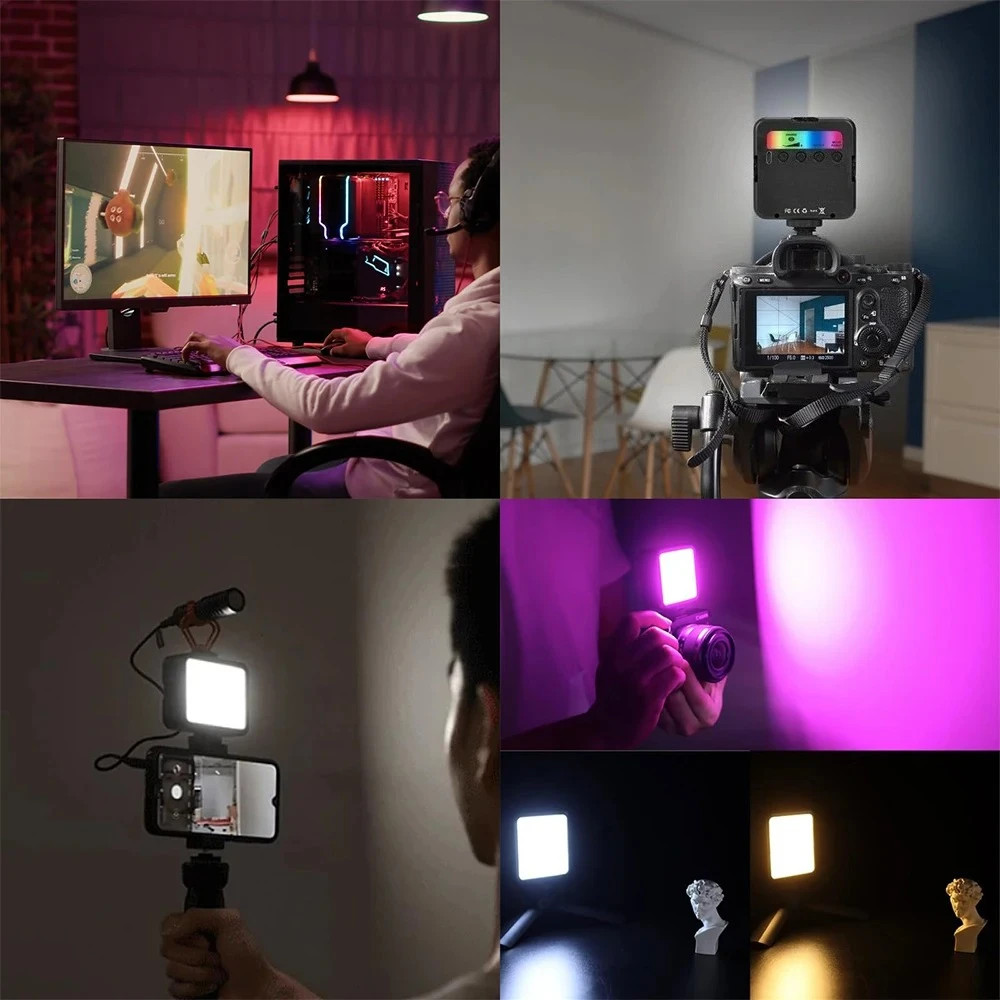 Pocket RGB Fill Light Portable LED Light Video Mini Fill Light For Camera