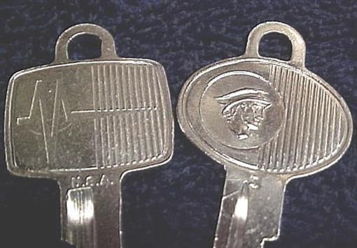 (2) Vintage NOS Key Blanks With Mercury Messenger Logo Fit 60 61 62 63 64 65