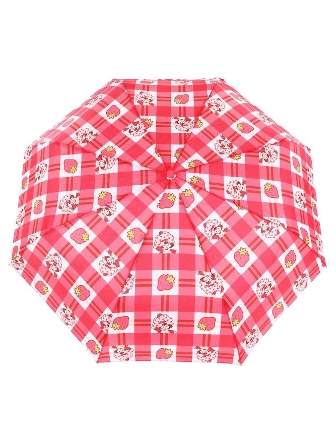 Strawberry Shortcake Umbrella Auto Open Red Compact with Cover NEW! Free Ship!