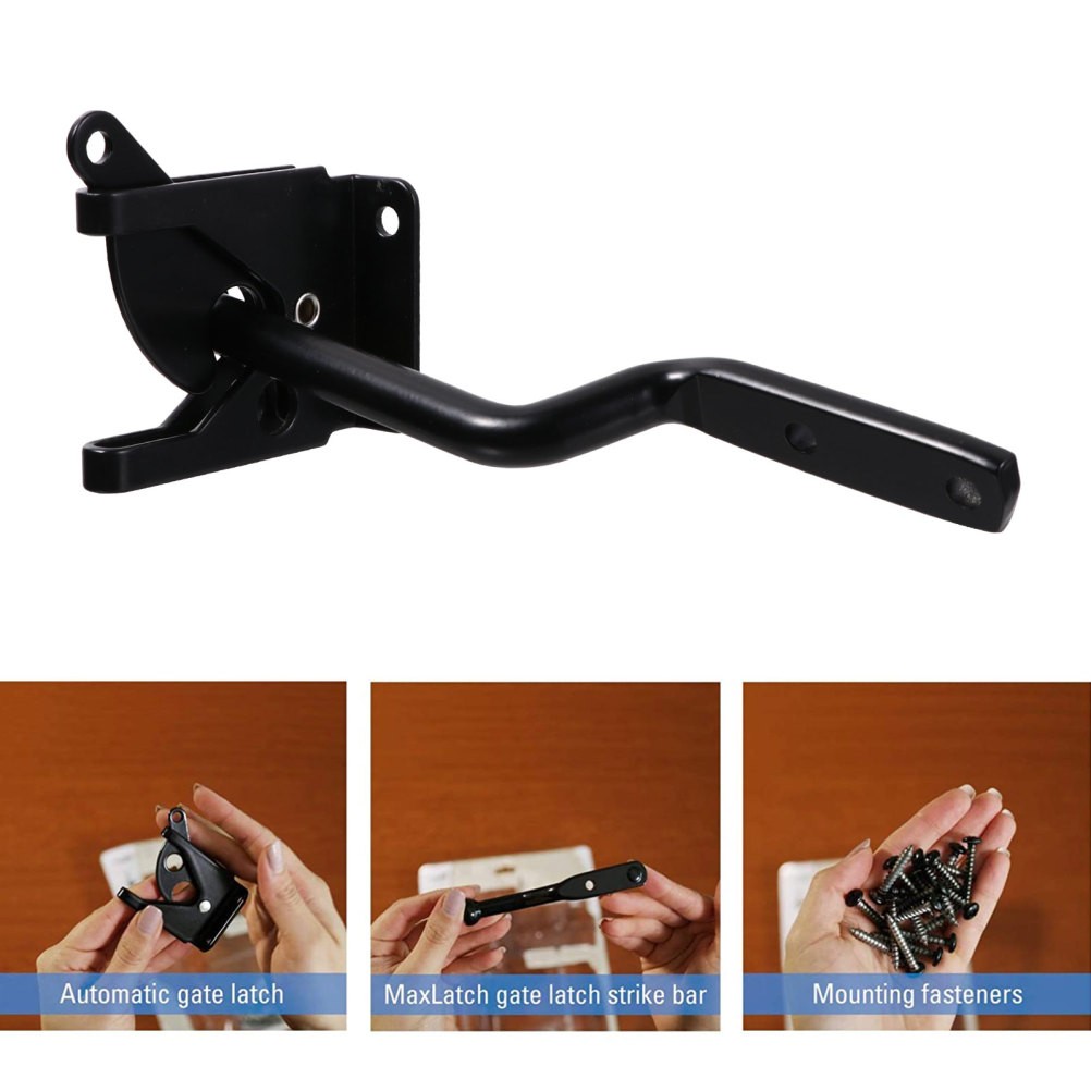 1 Set Lever Fence Lock Iron Bolt Lock Wood Fence with Fastener