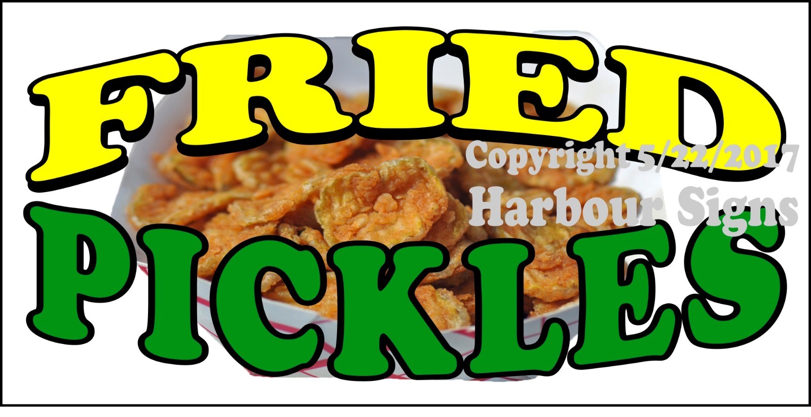 (CHOOSE YOUR SIZE) Fried Pickles DECAL Concession Food Truck Vinyl Sign Sticker