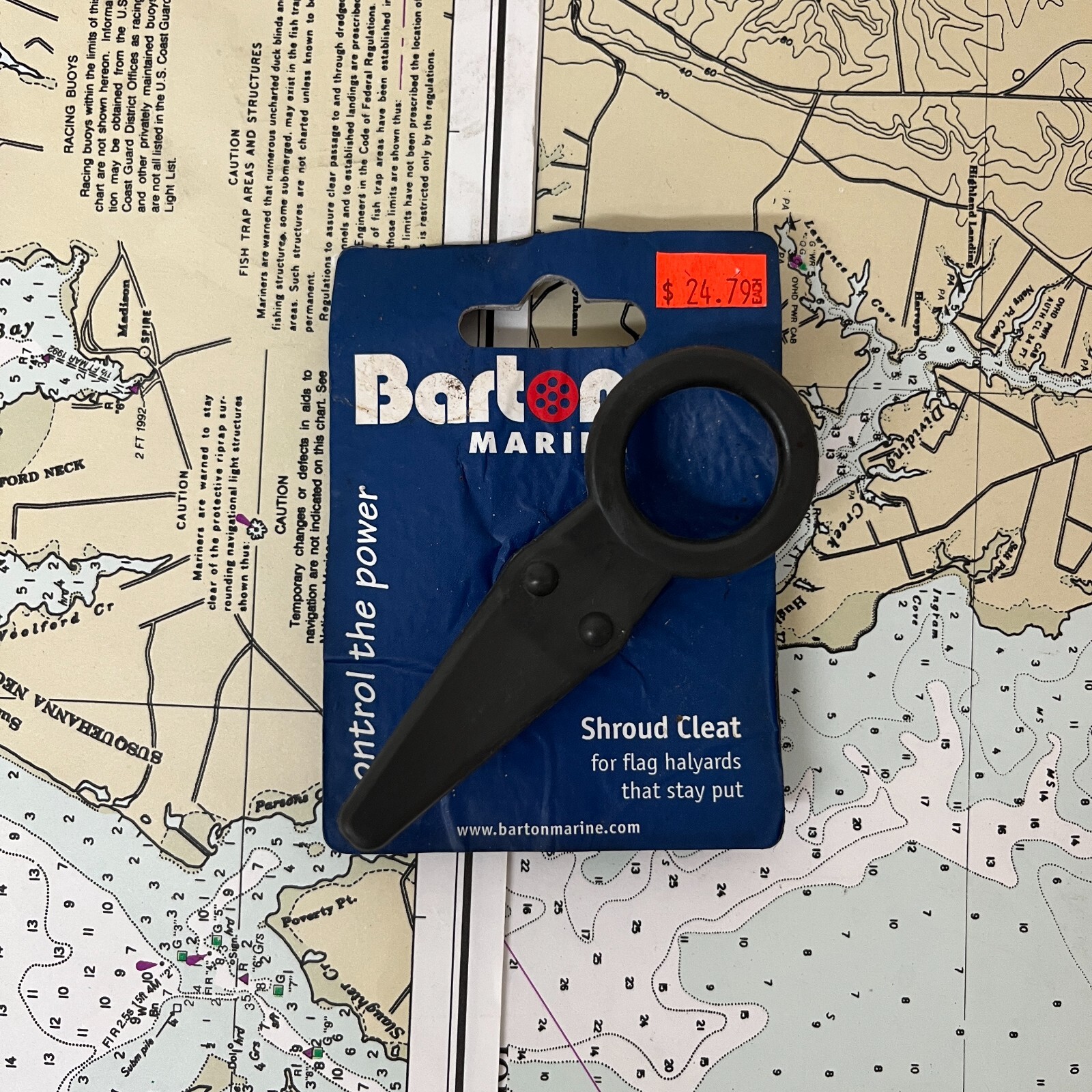 Barton Shroud Plain Cleat with Eye - 4" Long - 52111