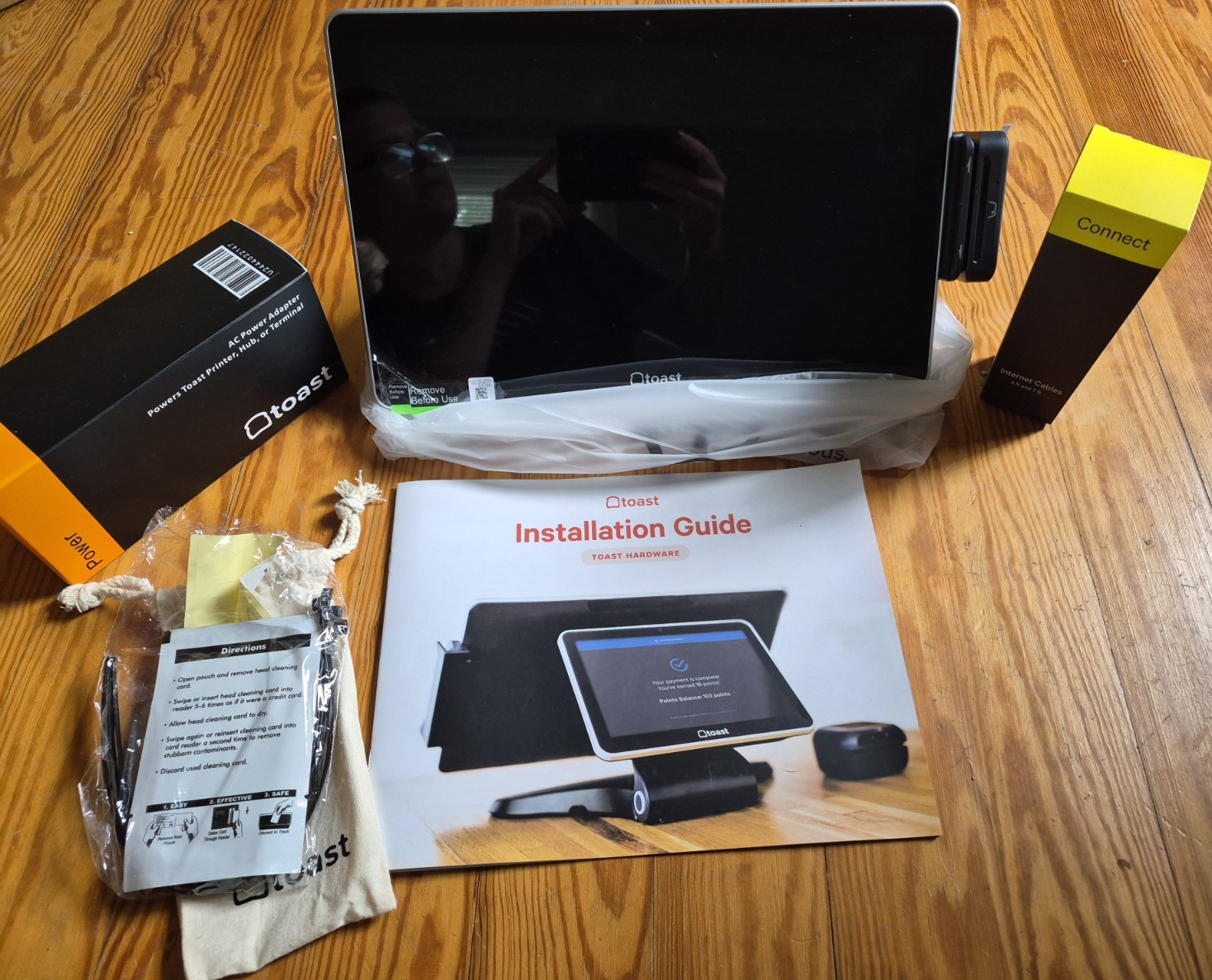 Toast POS Terminal Hardware Kit w/ Installation Guide, Touchscreen & Accessories