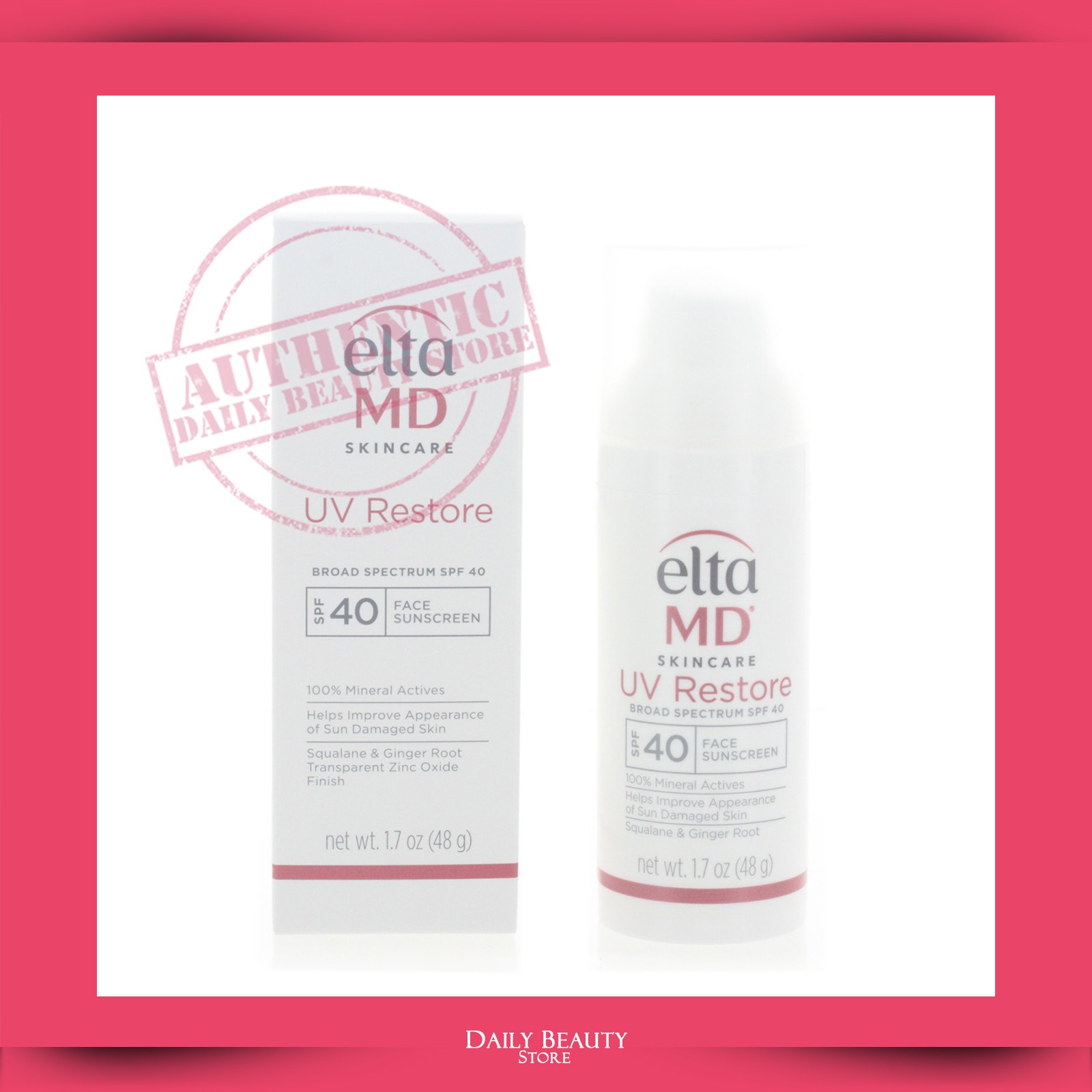 Elta MD UV Restore Broad Spectrum SPF40 48g 1.7oz 10/26 NEW FAST SHIP