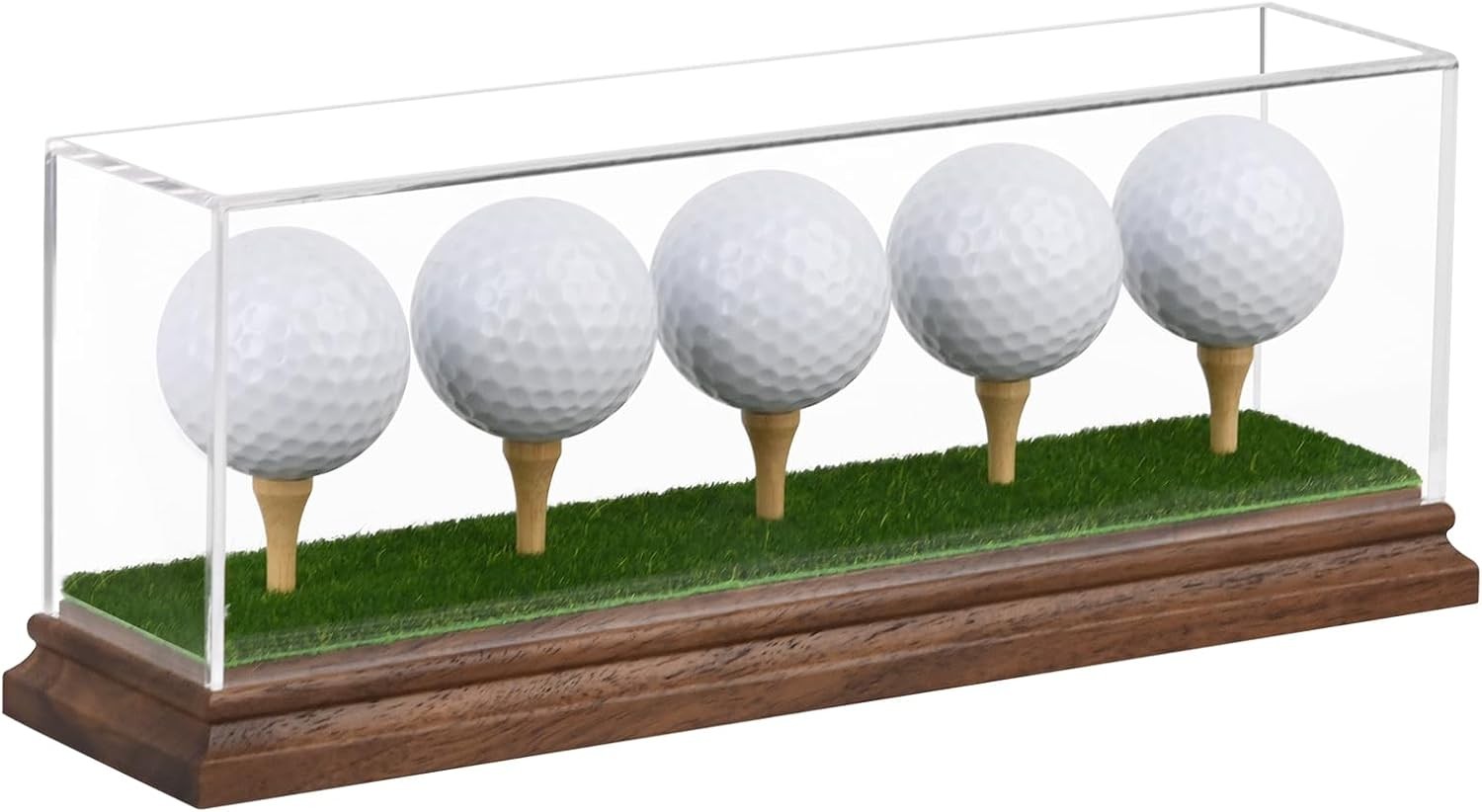 Hole in One Golf Ball Display Case Holder for 5 Clear