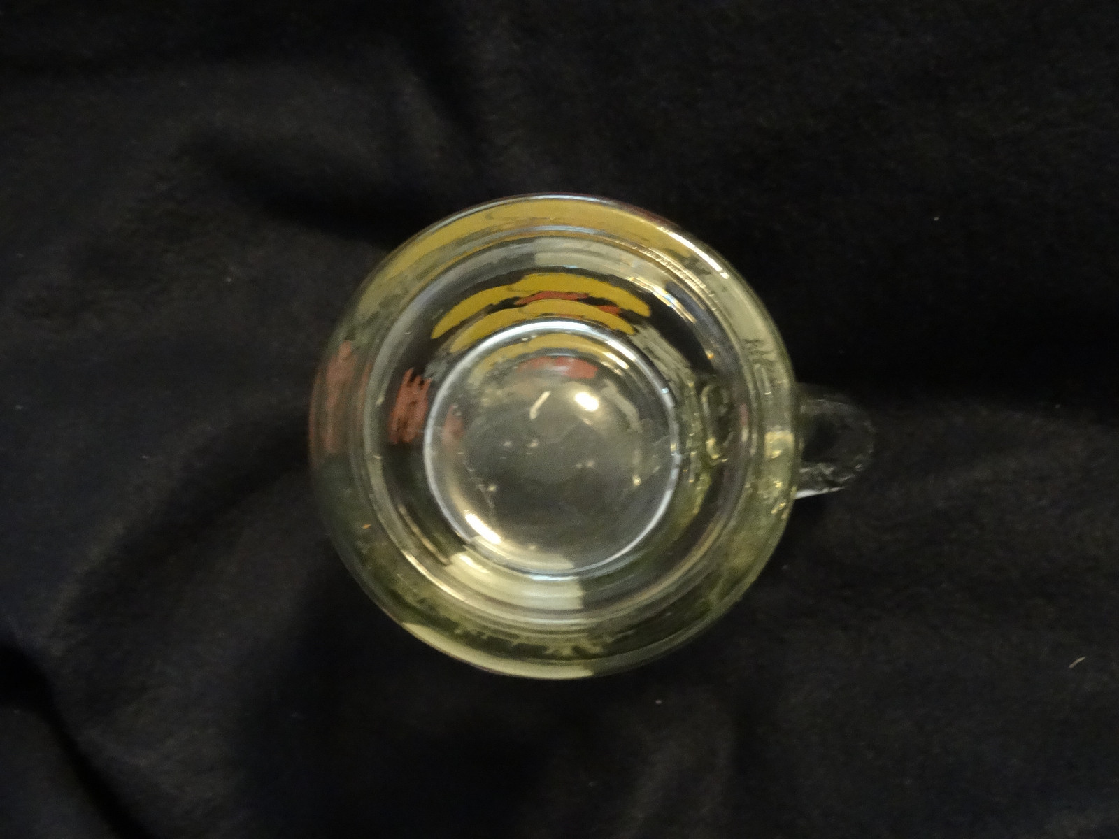 Walt Disney Cartoon Mickey Mouse Mug Stein Clear Glass EUC
