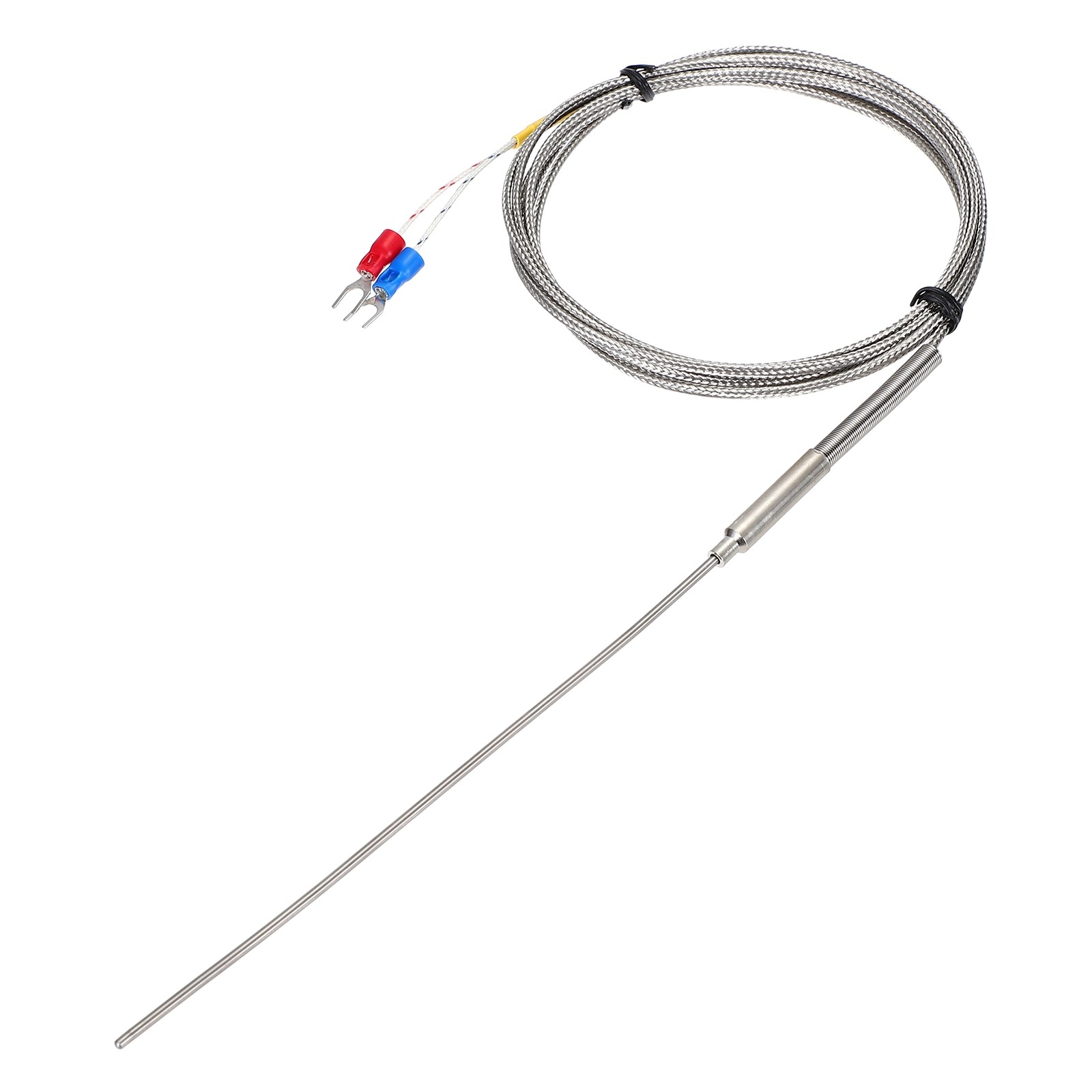 K Type Thermocouple Temperature Sensor Probe 2x150mm 6.6ft Wire 0-1100°C