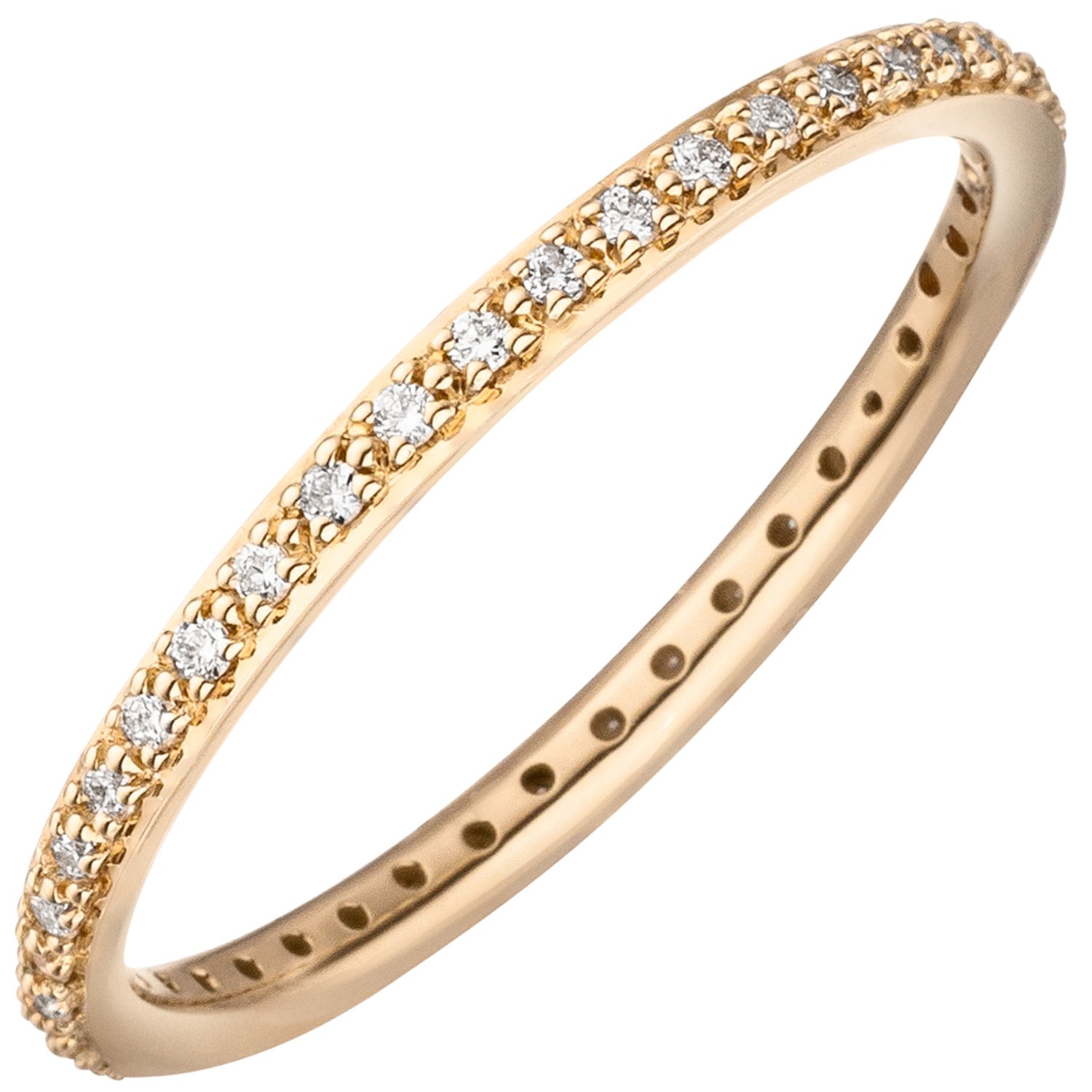 Jobo ladies' ring 585 gold yellow gold 37 diamonds brilliant RW: 54