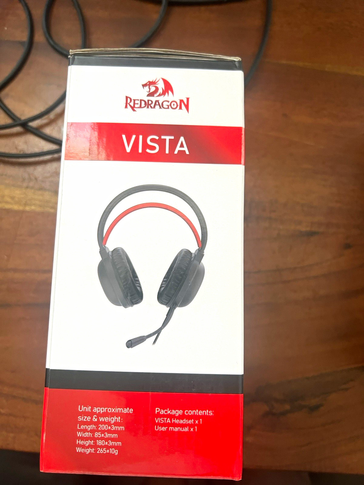 Redragon Vista H262 USB Wired RGB Gaming Headset Boom Mic Black/Red Over-Ear