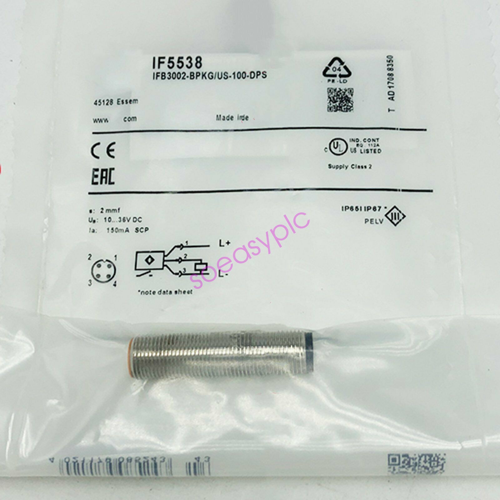 IFM IF5538 IFB3002-BPKG/US-100-DPS Proximity Switch Sonsor New #