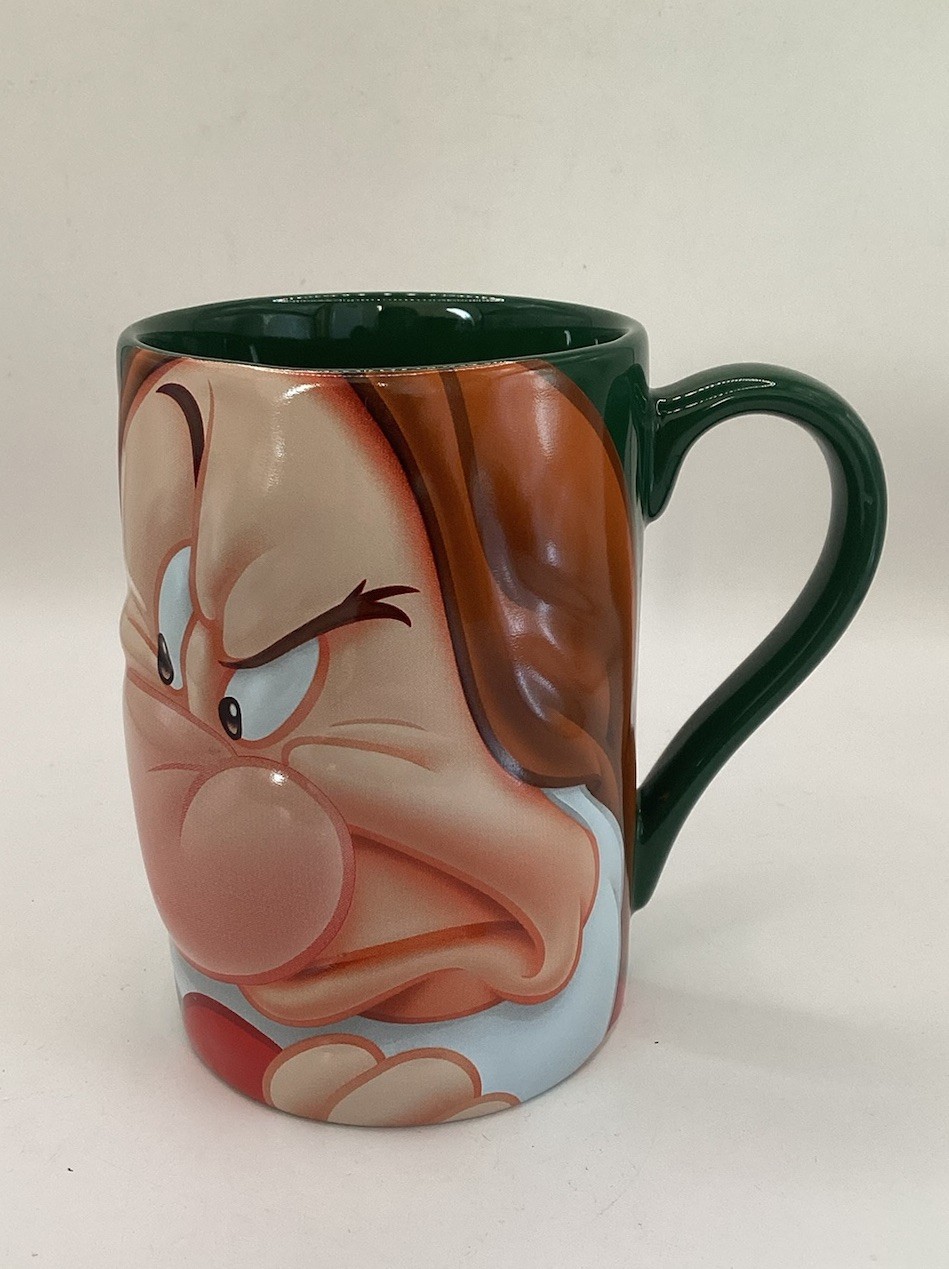 Disney Store Genuine Grumpy Snow White & 7 Dwarves 12.5cm Tall Mug