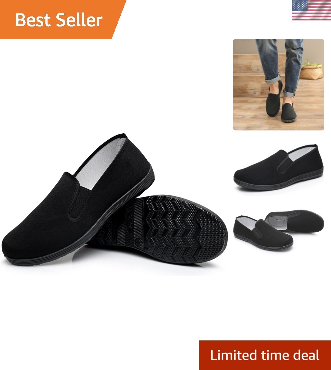 Versatile Kung Fu Slippers - Breathable Tai Chi Shoes with Elastic Band Design