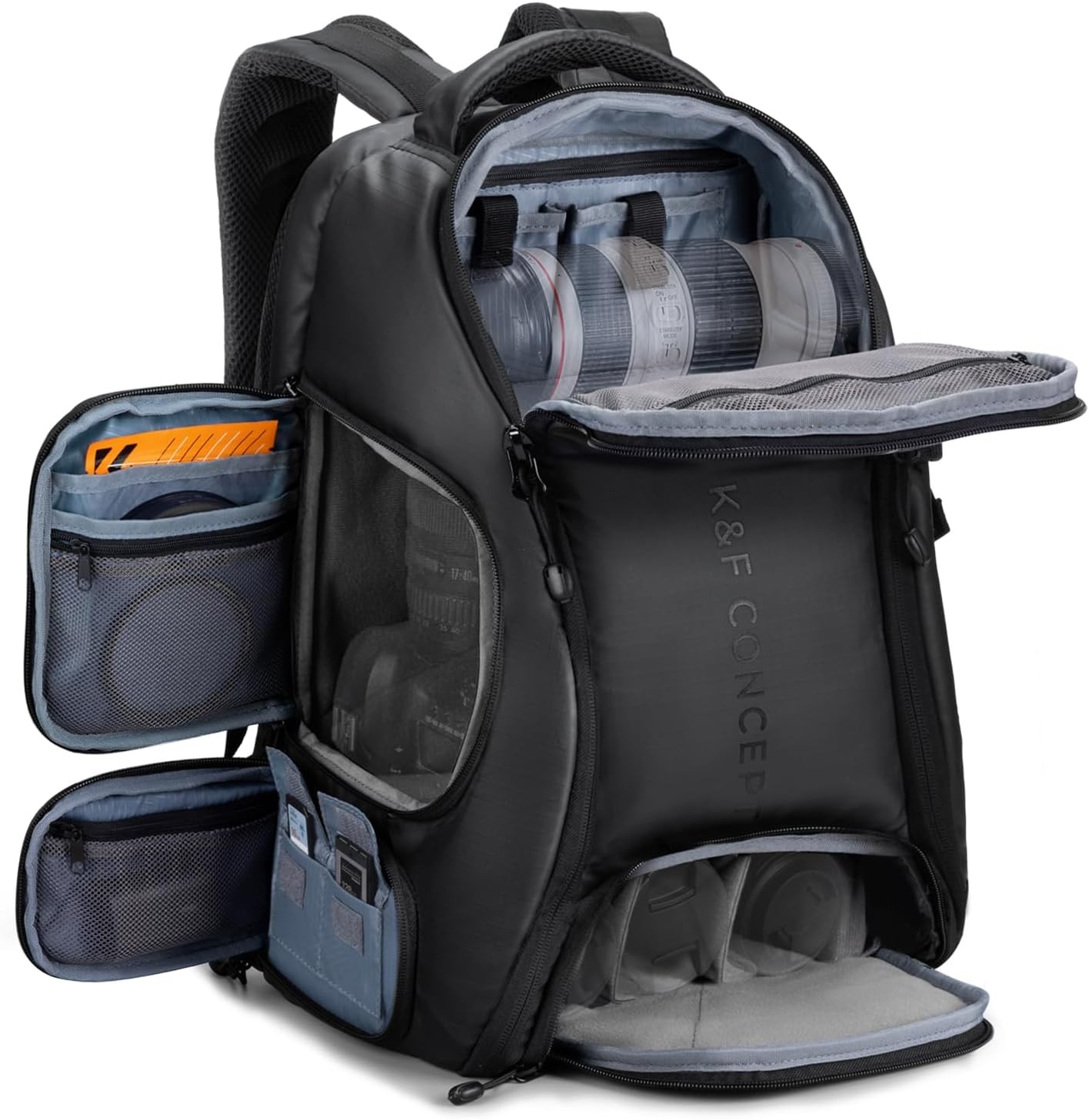 K&F CONCEPT 25L Large Camera Backpack Bags Rucksack for Photographers Canon Sony