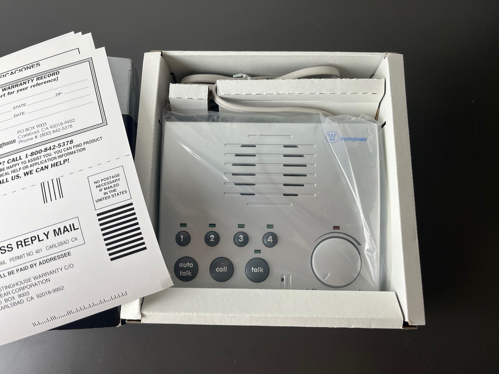 Westinghouse Add-On Voice-Activated Intercom Console, WHI-4SUPG