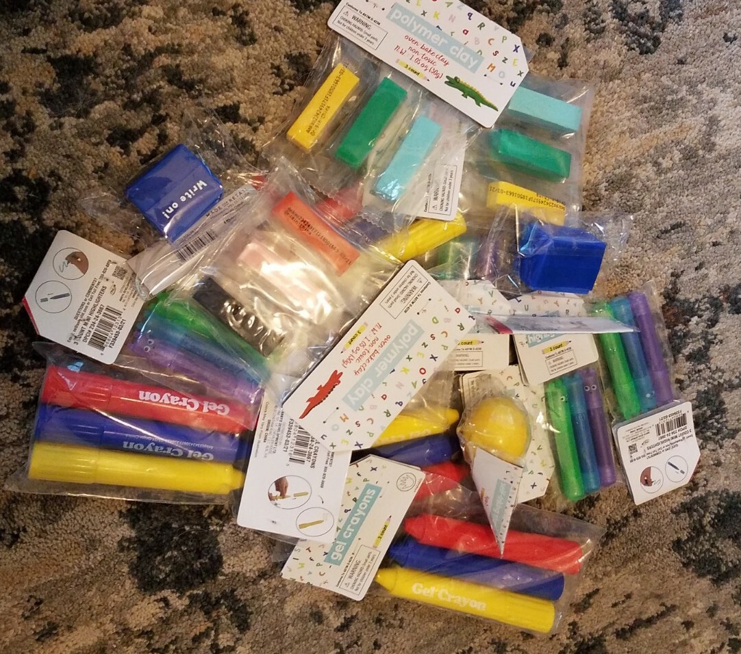 LOT OF 5 Kid's Age 3+ Grab Bag Misc School Supplies Toys