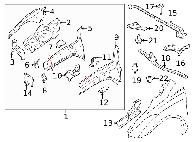 Genuine Ford Frame Side Member Bracket KV6Z-7810565-A