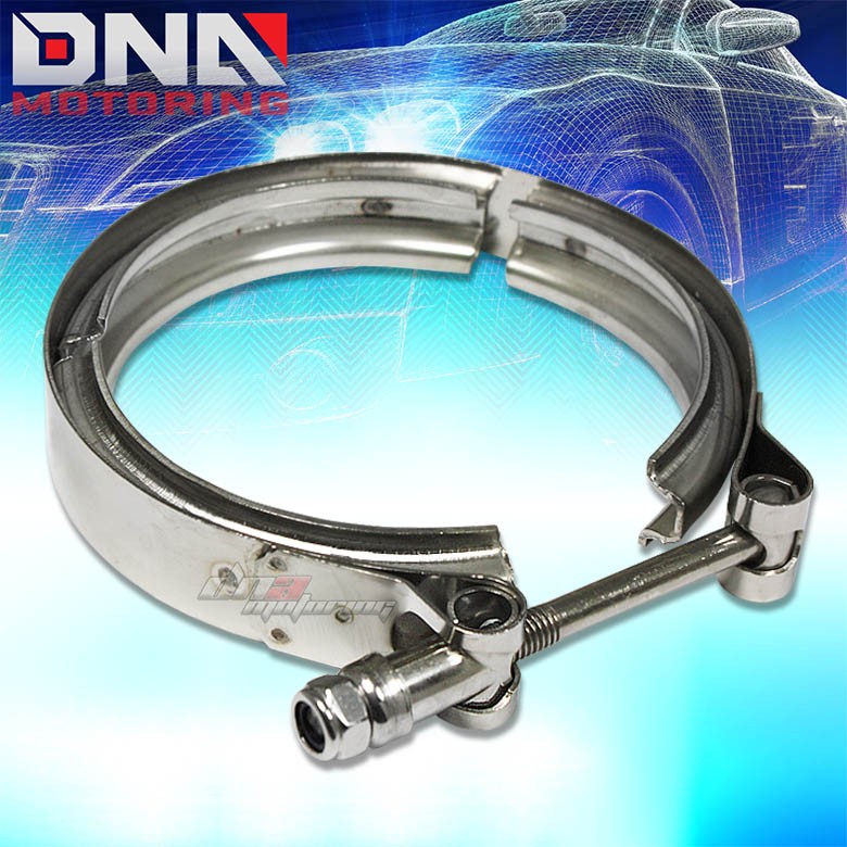 1 X 3" STAINLESS ZINC COATED TURBO EXHAUST DOWN PIPE V-BAND QUICK CONNECT CLAMP
