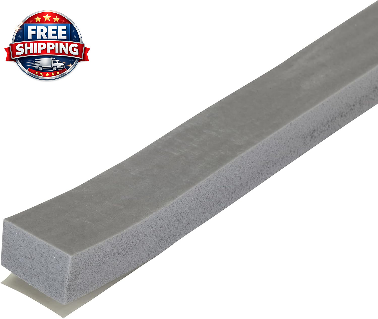 M-D 02311 Closed-Cell Weather Strip, 3/4" x 10' x 1/2", Grey, Pack of 1