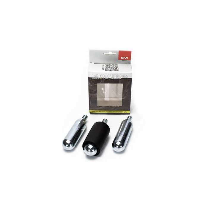 Set 3 CO2 cartridges for repairing tires S450 Dual Dunlop Presta Schrader GIVI