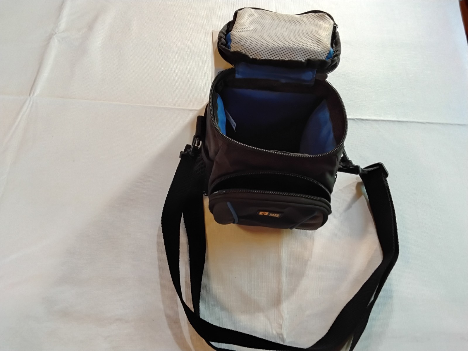 Case Logic padded camera case- Black with blue trim- 6" x 4.5 "