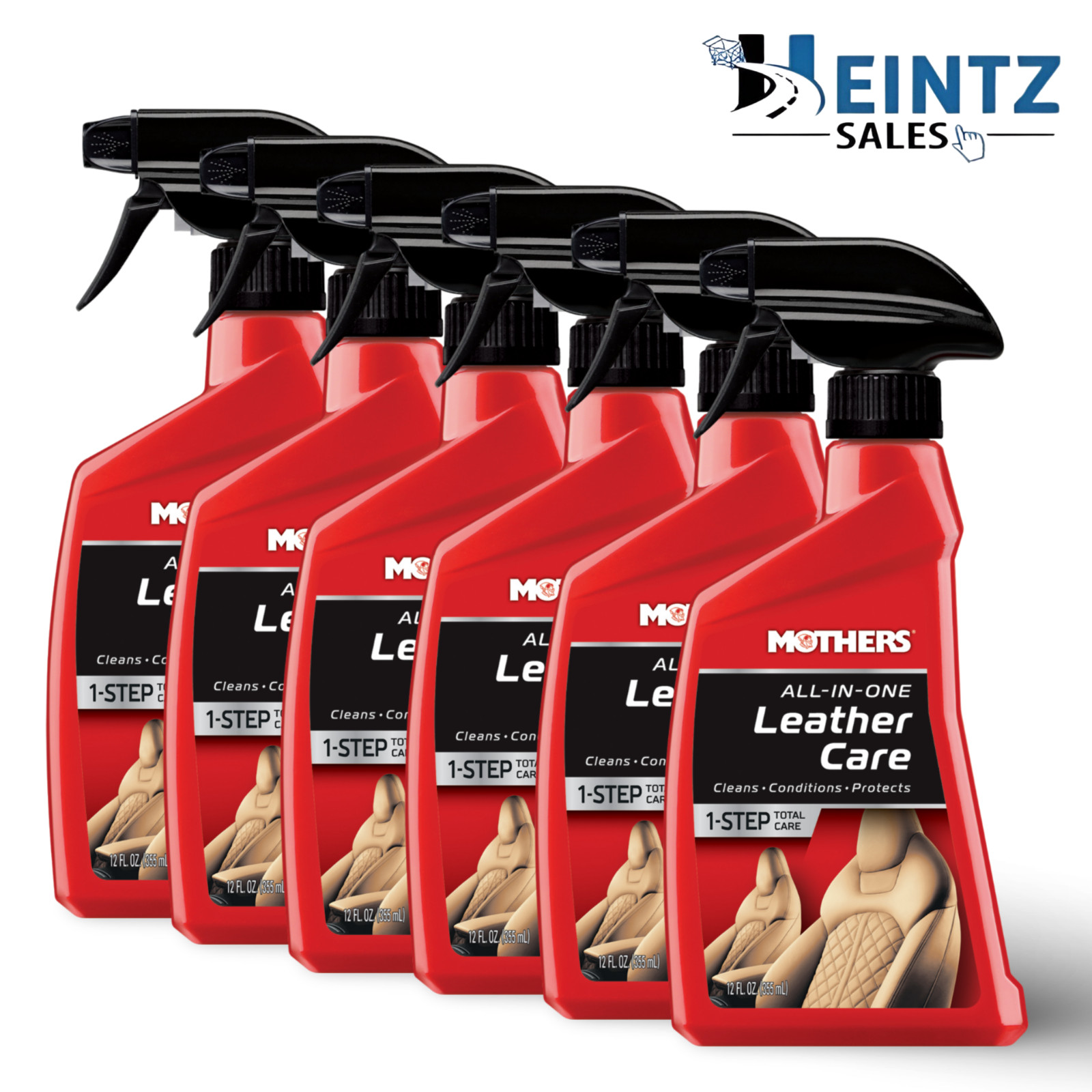 MOTHERS 06512 All-In-One Leather Care - Condition & Protect - Lift Dirt - 6 PACK