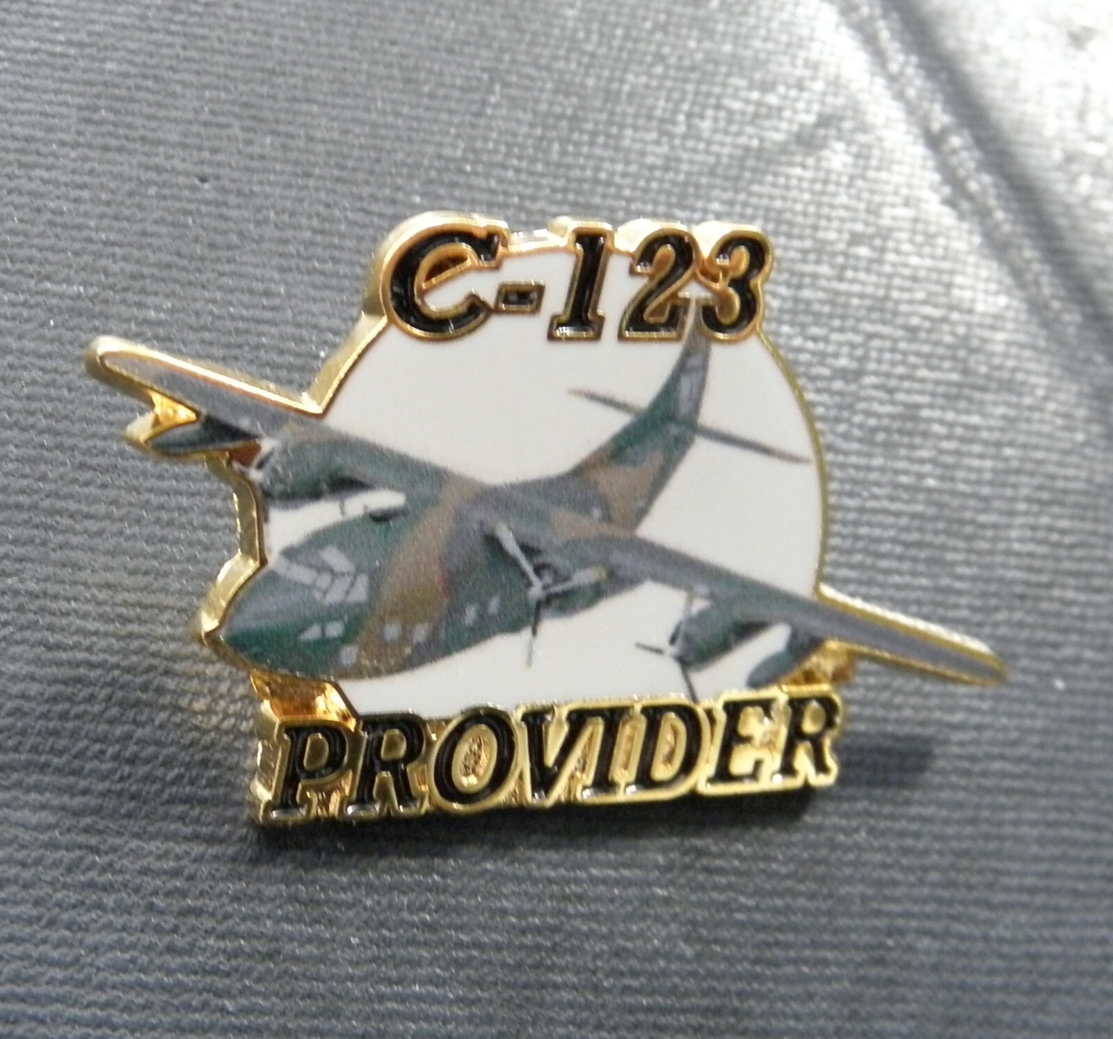 PROVIDER C-123 Transport Aircraft USAF Air Force Lapel Pin 1.5 inches