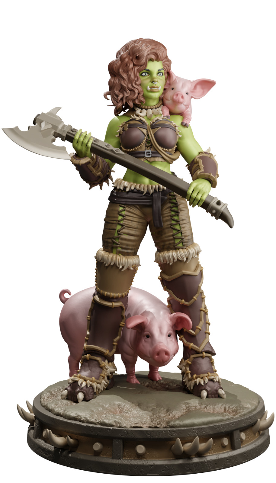 Dungeons & Dragons Playable Character - Female Half Orc Keshk - Fighter, Warrior