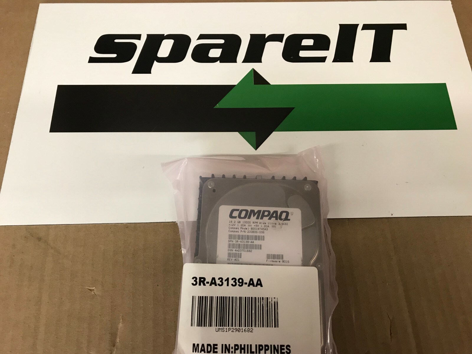 Compaq DS10 3R-A3139-AA 18GB SCSI 10K Ultra3 68Pin 233806-006 BD018745A3 NHP HDD