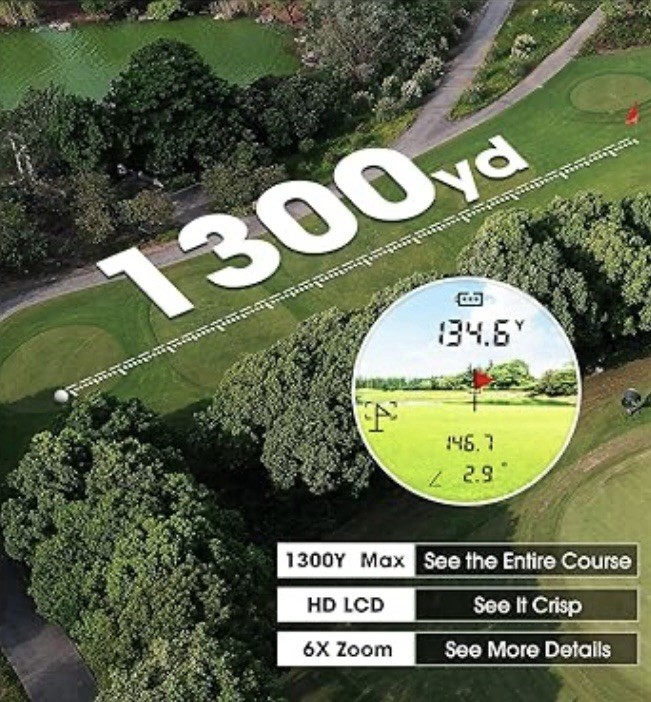 BIRDIEPULAE Golf Rangefinder with Slope & Magnet