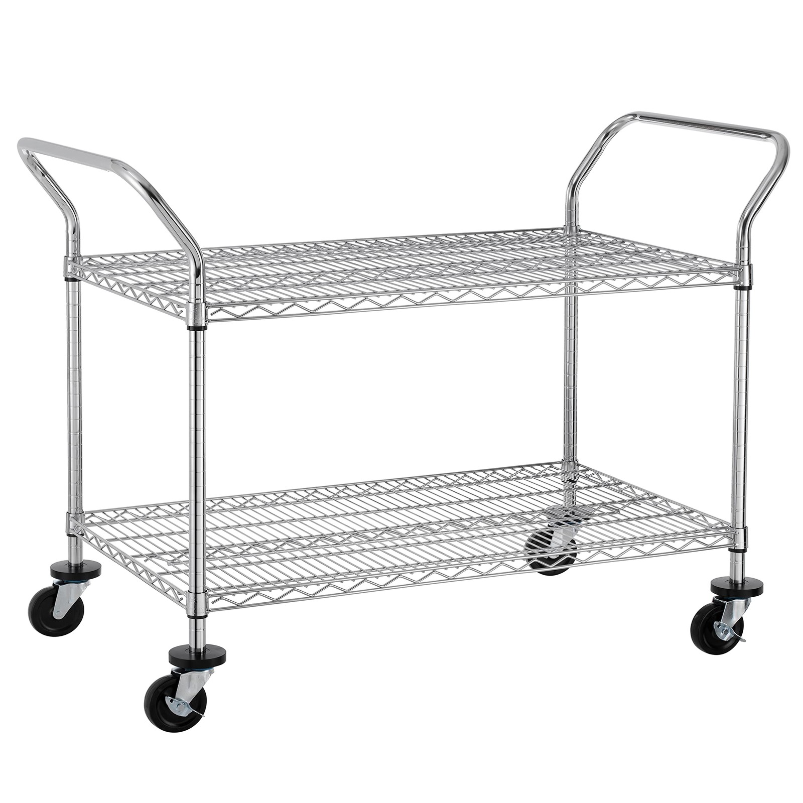 Finnhomy 2 Tier Commercial Grade Rolling Cart, Heavy Duty Utility Cart, Carts...