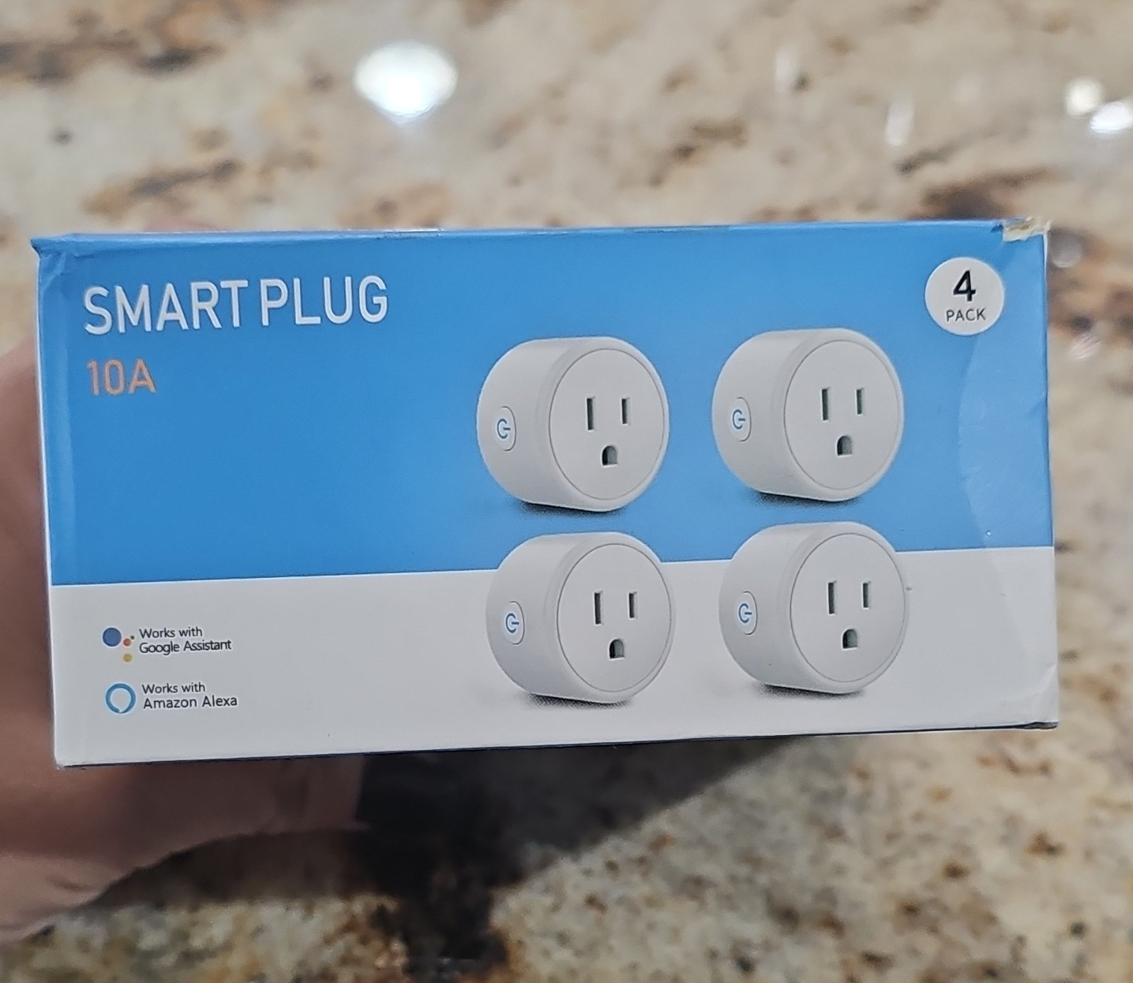 Smart Plug 4 Pack 10A Wi‑Fi App-Controlled, Works w/ Alexa & Google Assistant
