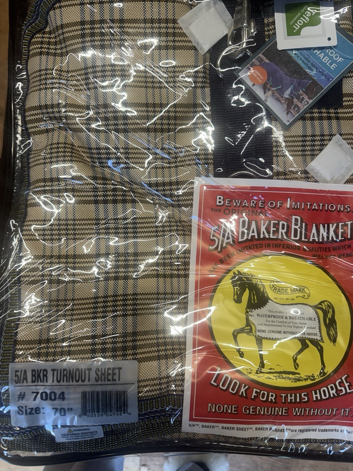 Baker 5/A Stable Sheet Turn-Out Sheet Breathable Size 70"