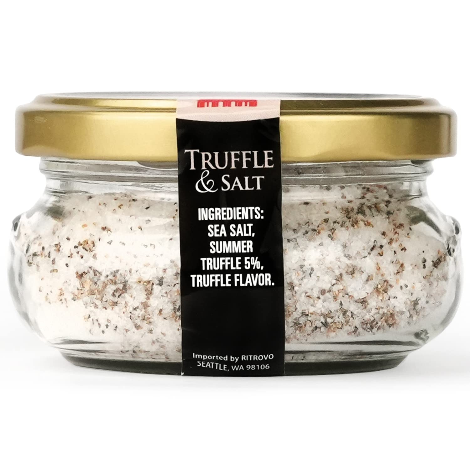Casina Rossa Truffle & Salt, 3.5 oz Jar - Italian Sea Salt with Dried Black...