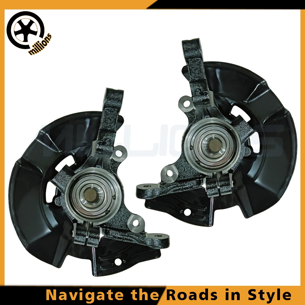 For Hyundai Sonata 11 - 13 Front Steering Knuckles & Wheel Hub Bearings x2 New