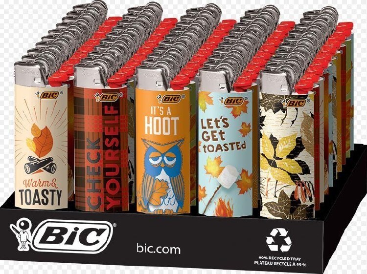 Lot of 10 Genuine BIC Autumn Lighters LCWT1AU