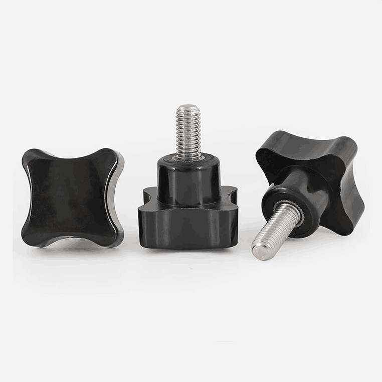 2pcs M5 4-stars knob screw handle plastic head bolt SUS304 thread nails 8-35mm