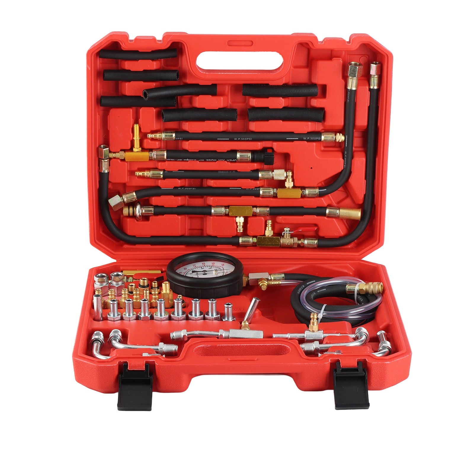 Fuel Injection Pressure Tester Kit TU443 0-140 PSI 0-10 Bar Automotive Gauge V1