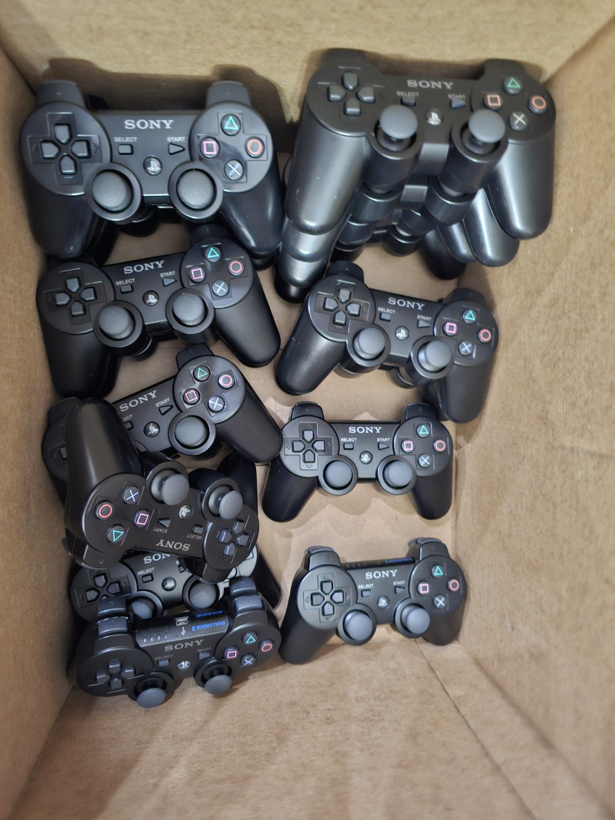 Lot 50 Authentic Sony Playstation 3 PS3 Genuine OEM Dualshock Black Controller