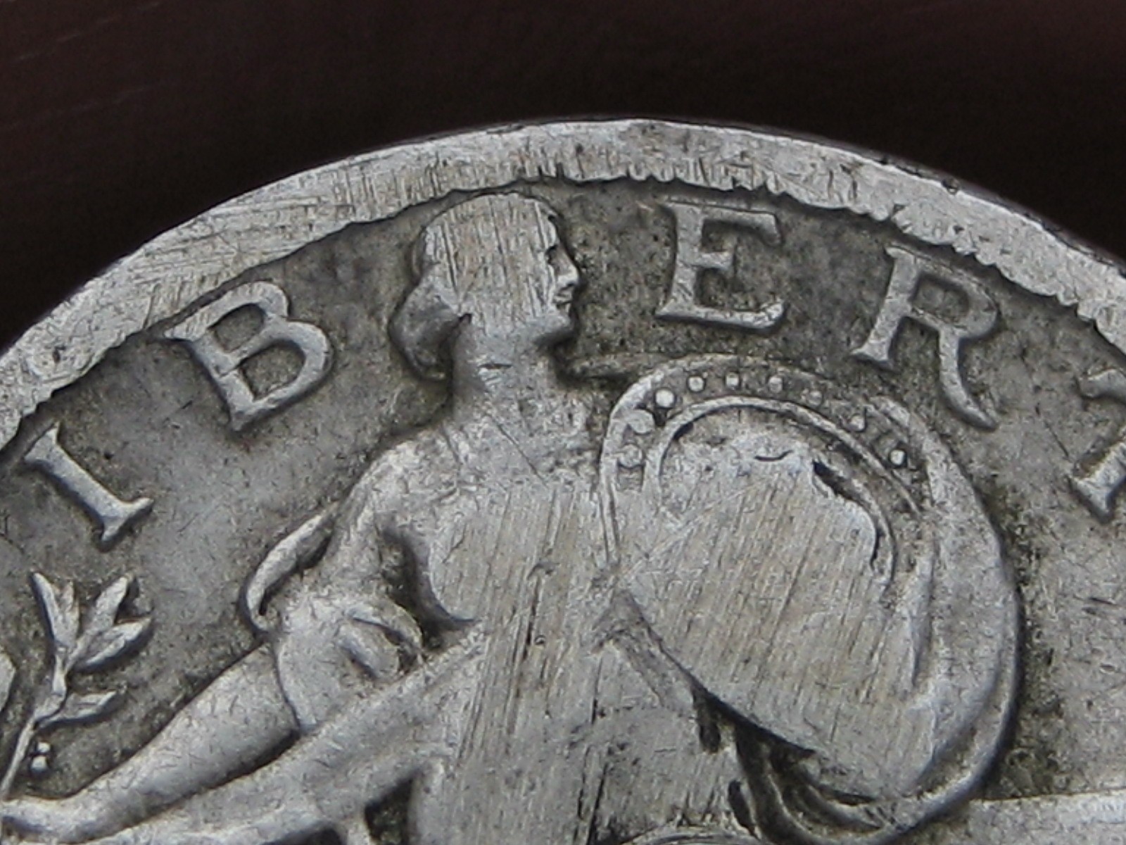 1917 S Silver Standing Liberty Quarter, San Francisco, Type 2, T2, Fine Details