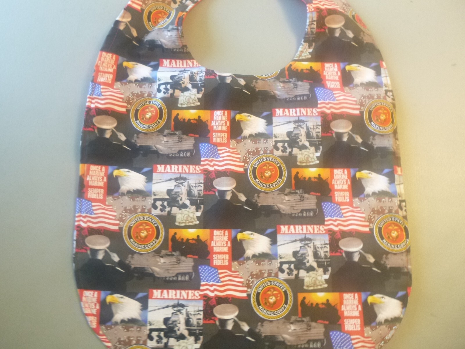 Adult Bib/Clothing Protector double thickness with Quilted Diamond Backing
