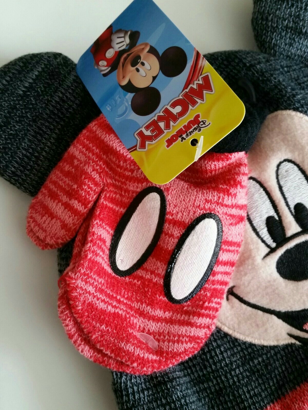 Mickey Mouse Disney Jr. Hat & Mittens 2T - 4T NEW