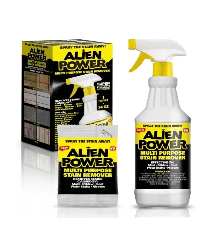 Alien Power Stain Remover Kit – Mold, Mildew & Algae Cleaner with Spray Bottle