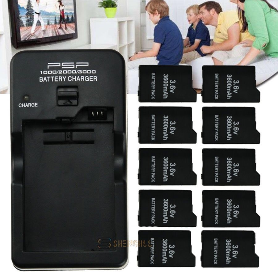3600mAh Rechargeable Battery for PSP-2000 PSP-2001 PSP-3000 Slim Lite+Charger