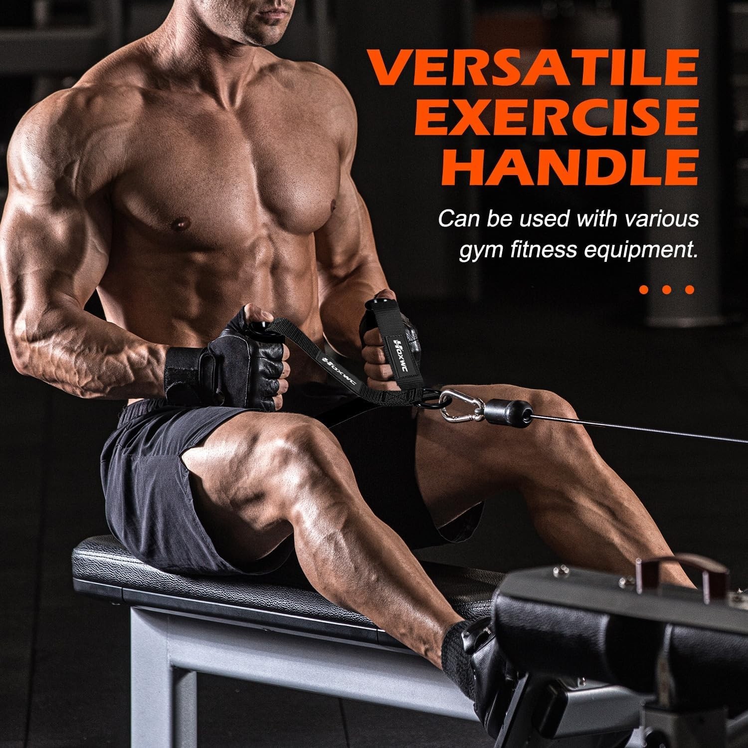 Ergonomic Double D Cable Handles - 2 Heavy Duty Attachments for Exercises
